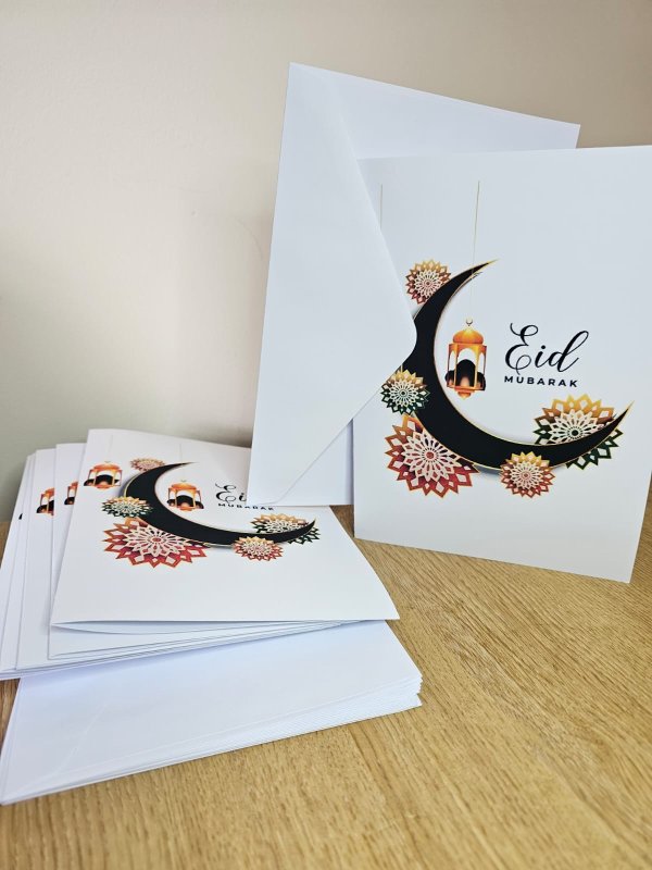 Eid Mubarak A5 Card Eid Moon